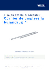 Cornier de umplere la buiandrug  * Fișa cu datele produsului RO