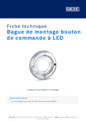 Bague de montage bouton de commande à LED Fiche technique FR