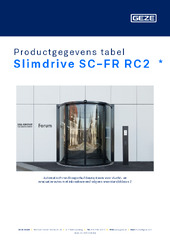 Slimdrive SC-FR RC2  * Productgegevens tabel NL