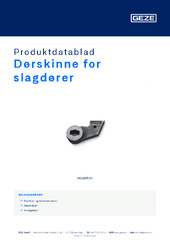 Dørskinne for slagdører Produktdatablad NB