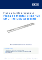 Placă de montaj Slimdrive EMD, inclusiv accesorii Fișa cu datele produsului RO