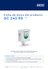 GC 240 RS  * Ficha de datos del producto ES