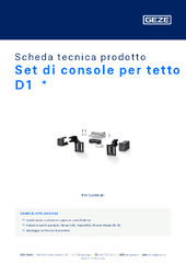 Set di console per tetto D1  * Scheda tecnica prodotto IT