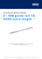 E- ISM guide rail TS 5000 extra length  * Product data sheet EN