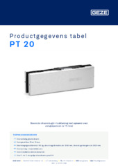 PT 20 Productgegevens tabel NL