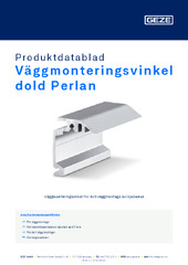 Väggmonteringsvinkel dold Perlan Produktdatablad SV