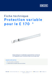 Protection variable pour le E 170  * Fiche technique FR