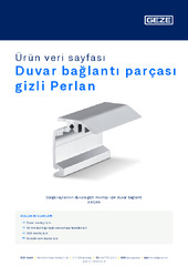 Duvar bağlantı parçası gizli Perlan Ürün veri sayfası TR