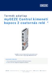 myGEZE Control kimeneti kapocs 2 csatornás relé  * Termék adatlap HU