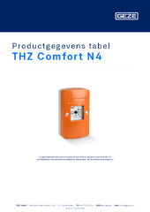 THZ Comfort N4 Productgegevens tabel NL