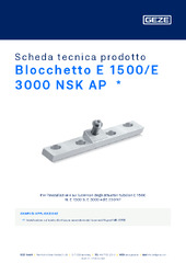 Blocchetto E 1500/E 3000 NSK AP  * Scheda tecnica prodotto IT