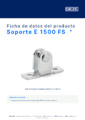 Soporte E 1500 FS  * Ficha de datos del producto ES