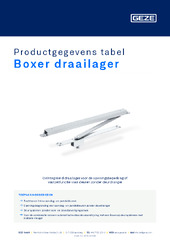 Boxer draailager Productgegevens tabel NL