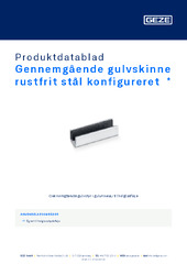 Gennemgående gulvskinne rustfrit stål konfigureret  * Produktdatablad DA