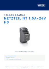 NETZTEIL NT 1.5A-24V HS Termék adatlap HU