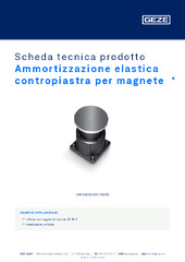 Ammortizzazione elastica contropiastra per magnete  * Scheda tecnica prodotto IT