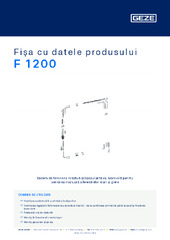 F 1200 Fișa cu datele produsului RO