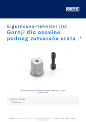 Gornji dio osovine podnog zatvarača vrata  * Sigurnosno-tehnički list HR