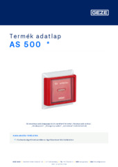 AS 500  * Termék adatlap HU