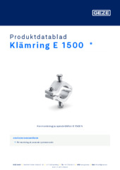 Klämring E 1500  * Produktdatablad SV