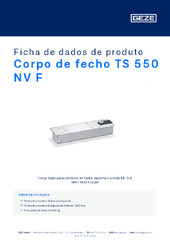 Corpo de fecho TS 550 NV F Ficha de dados de produto PT