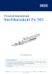 Vertikalväxel Fz 101 Produktdatablad SV