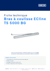 Bras à coulisse ECline TS 5000 BG Fiche technique FR