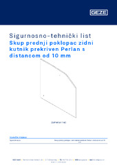 Skup prednji poklopac zidni kutnik prekriven Perlan s distancom od 10 mm Sigurnosno-tehnički list HR