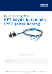 KFT büyük buton için IP67 şalter kontağı  * Ürün veri sayfası TR