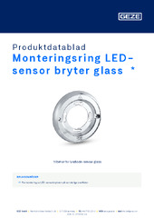 Monteringsring LED-sensor bryter glass  * Produktdatablad NB