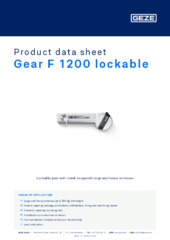 Gear F 1200 lockable Product data sheet EN