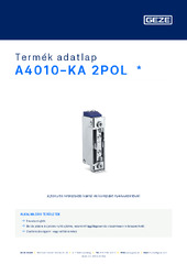 A4010-KA 2POL  * Termék adatlap HU