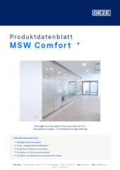 MSW Comfort  * Produktdatenblatt DE