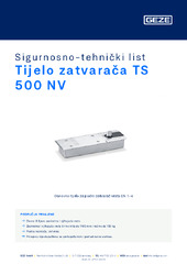 Tijelo zatvarača TS 500 NV Sigurnosno-tehnički list HR