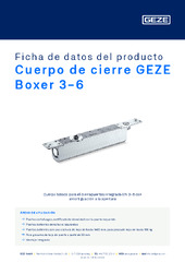 Cuerpo de cierre GEZE Boxer 3-6 Ficha de datos del producto ES