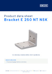 Bracket E 250 NT NSK Product data sheet EN