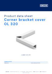 Corner bracket cover OL 320 Product data sheet EN