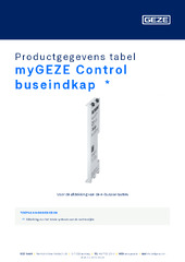 myGEZE Control buseindkap  * Productgegevens tabel NL