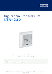LTA-230 Sigurnosno-tehnički list HR