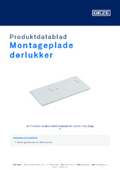 Montageplade dørlukker Produktdatablad DA