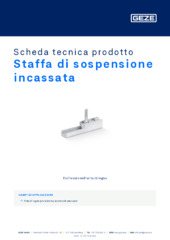 Staffa di sospensione incassata Scheda tecnica prodotto IT