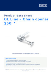 OL Line - Chain opener 250  * Product data sheet EN