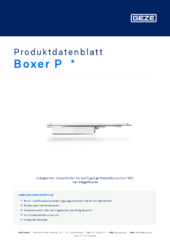 Boxer P  * Produktdatenblatt DE