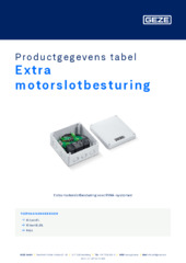 Extra motorslotbesturing Productgegevens tabel NL