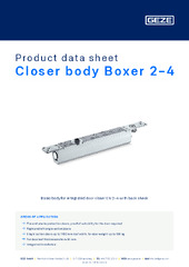 Closer body Boxer 2-4 Product data sheet EN