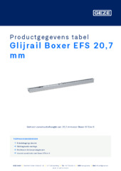 Glijrail Boxer EFS 20,7 mm Productgegevens tabel NL