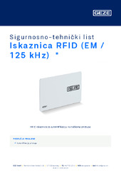Iskaznica RFID (EM / 125 kHz)  * Sigurnosno-tehnički list HR