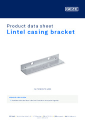 Lintel casing bracket Product data sheet EN