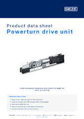 Powerturn drive unit Product data sheet EN