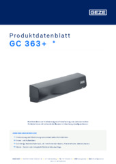GC 363+  * Produktdatenblatt DE
